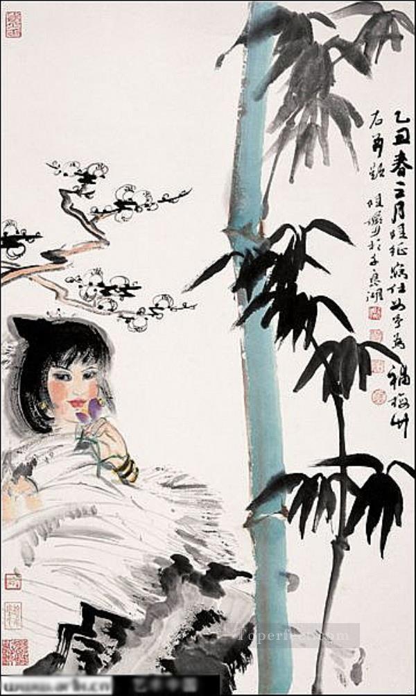 Lu Yanshao girl traditional China Oil Paintings